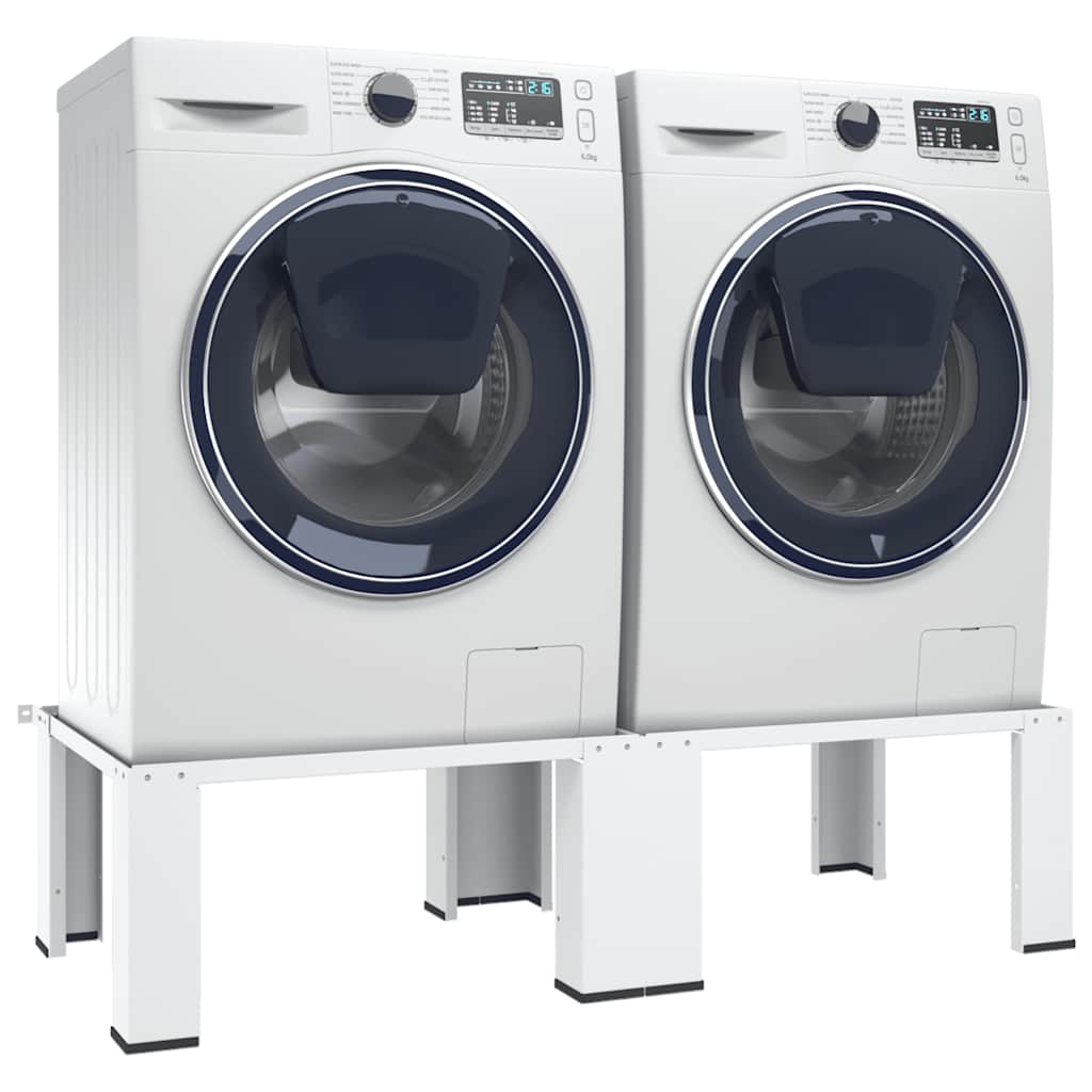 Suporte duplo para máquina de lavar e secar branco