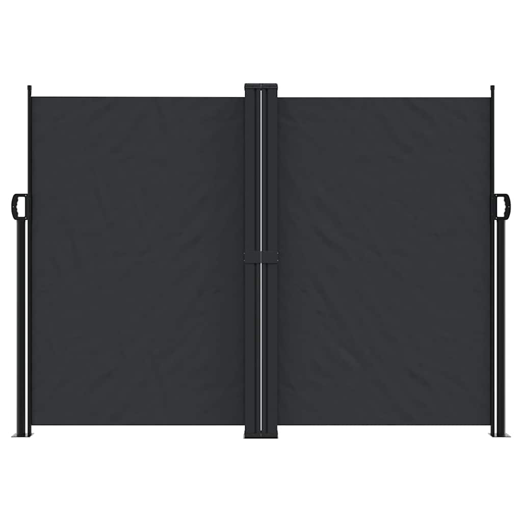 Toldo lateral retrátil 180x600 cm preto