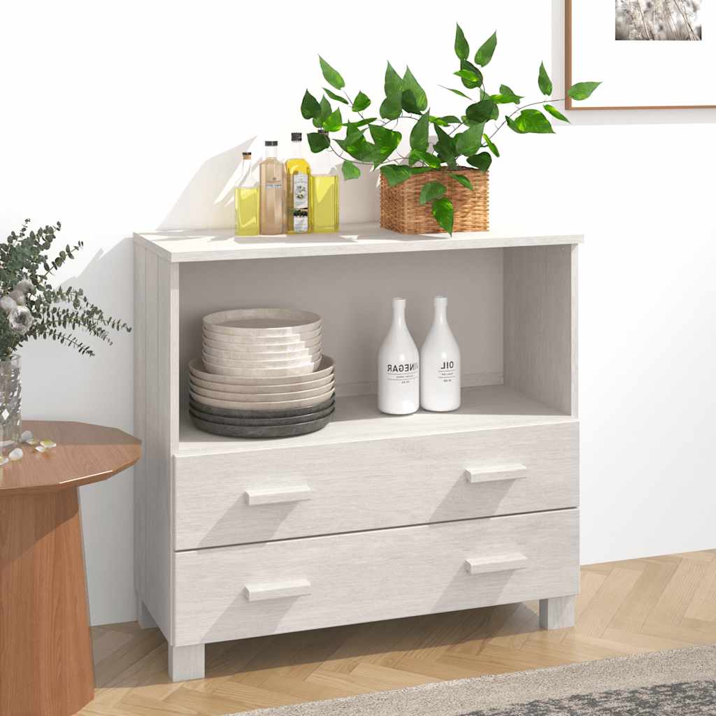 Aparador hamar 85x35x80 cm pinho maciço branco