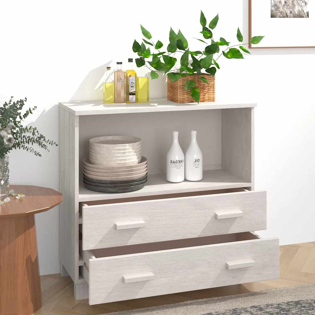 Aparador hamar 85x35x80 cm pinho maciço branco