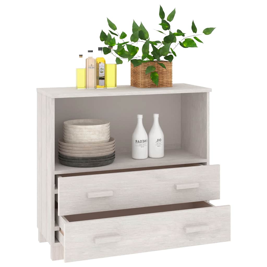Aparador hamar 85x35x80 cm pinho maciço branco