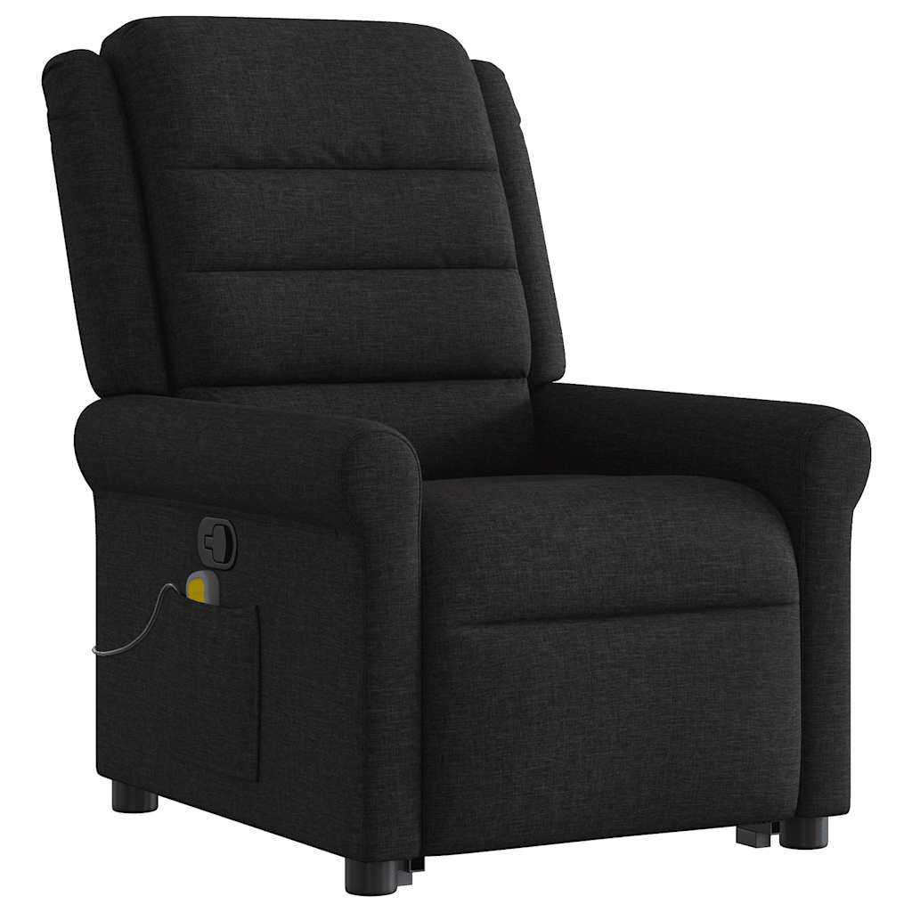 Poltrona de massagens reclinável elevatória tecido preto