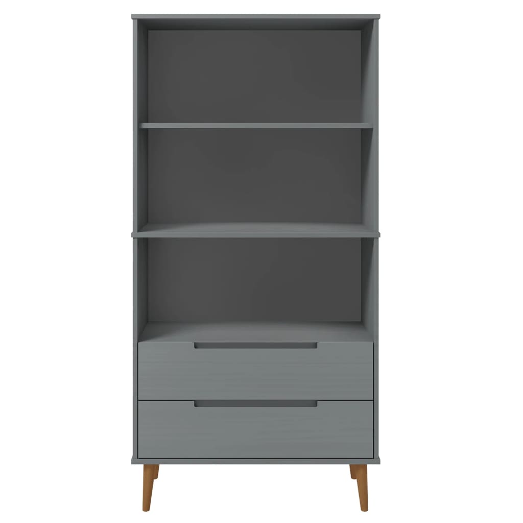 Estante molde 85x35x170,5 cm pinho maciço cinzento