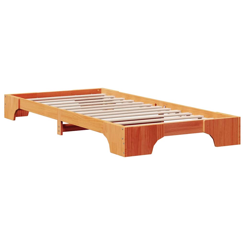 Estrutura da cama marrom cera 90 x 200 cm