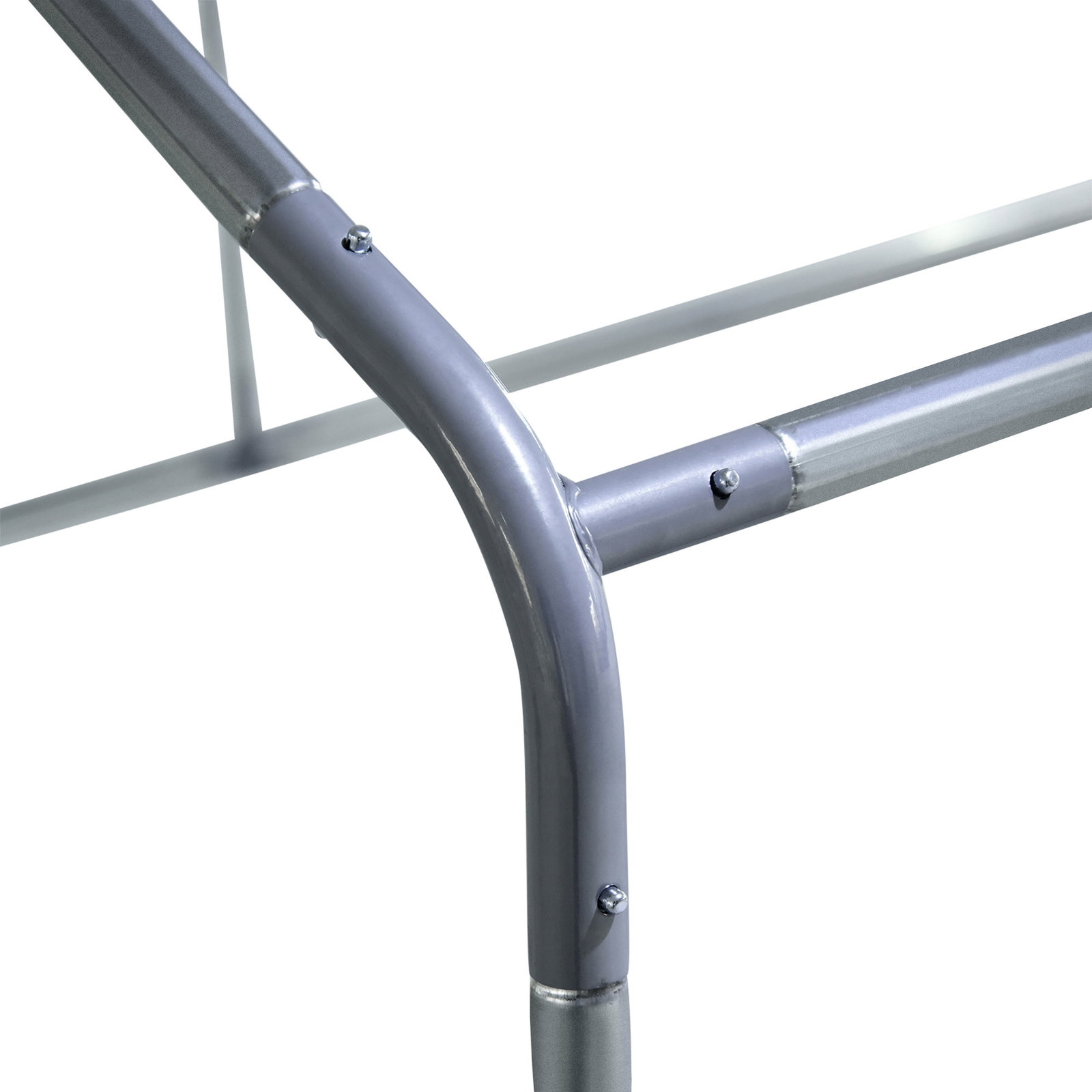 Galinheiro para exterior grande de aço galvanizado 280x190x195 cm gaiola para galinhas com cobertura de tecido oxford prata