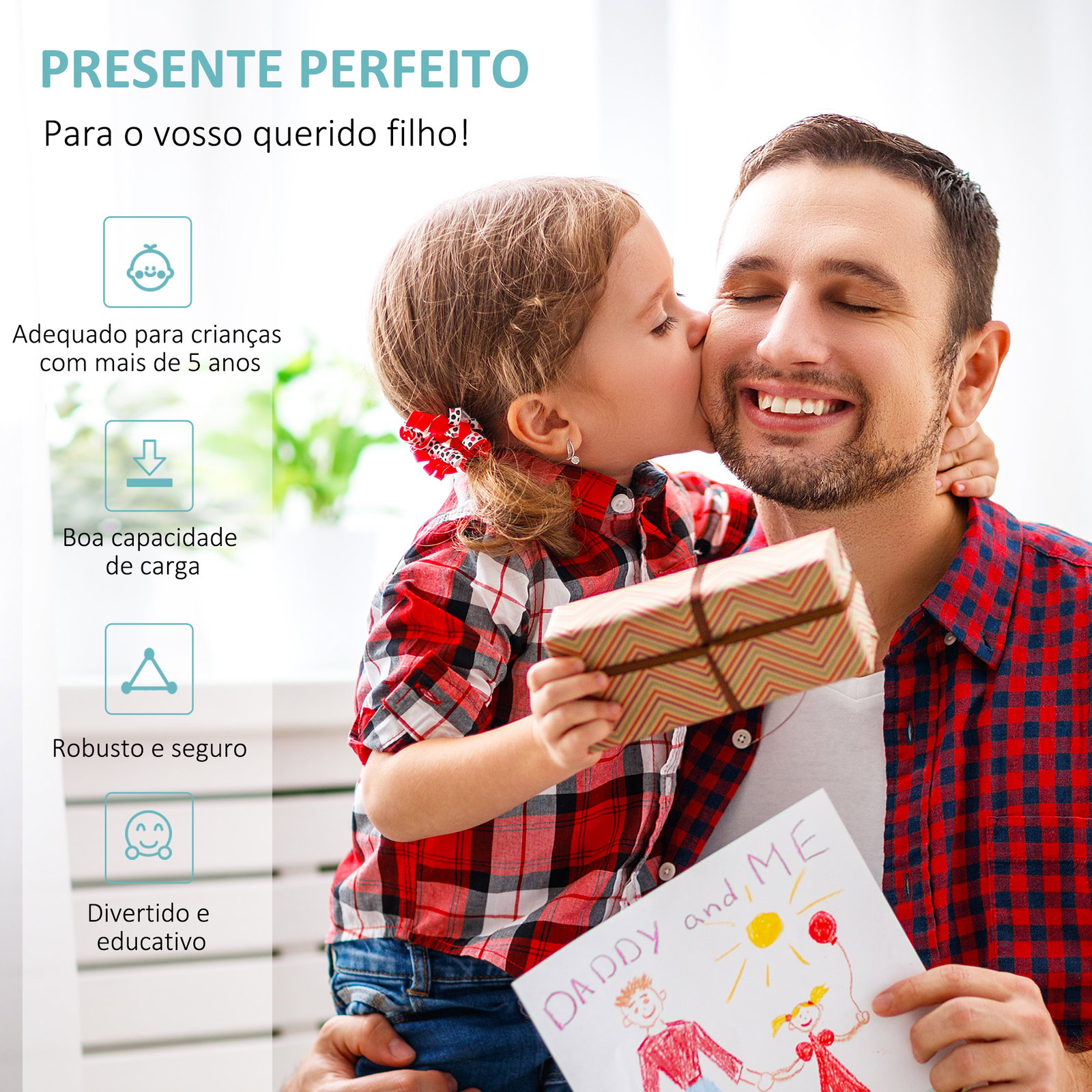 Trotinete para crianças com guiador ajustável em altura travão duplo e estrutura de aço 120x58x75-80 cm azul