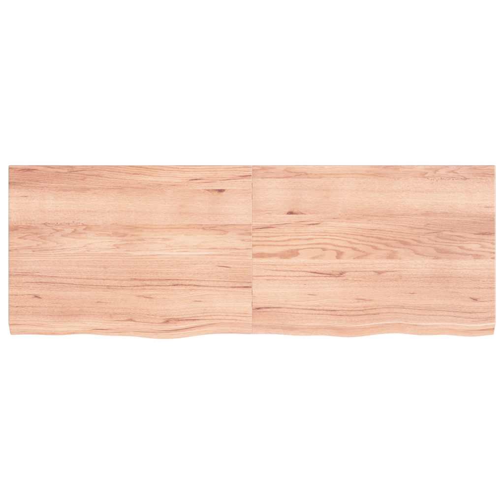 Bancada p/ wc 140x50x(2-4) cm madeira maciça tratada castanho