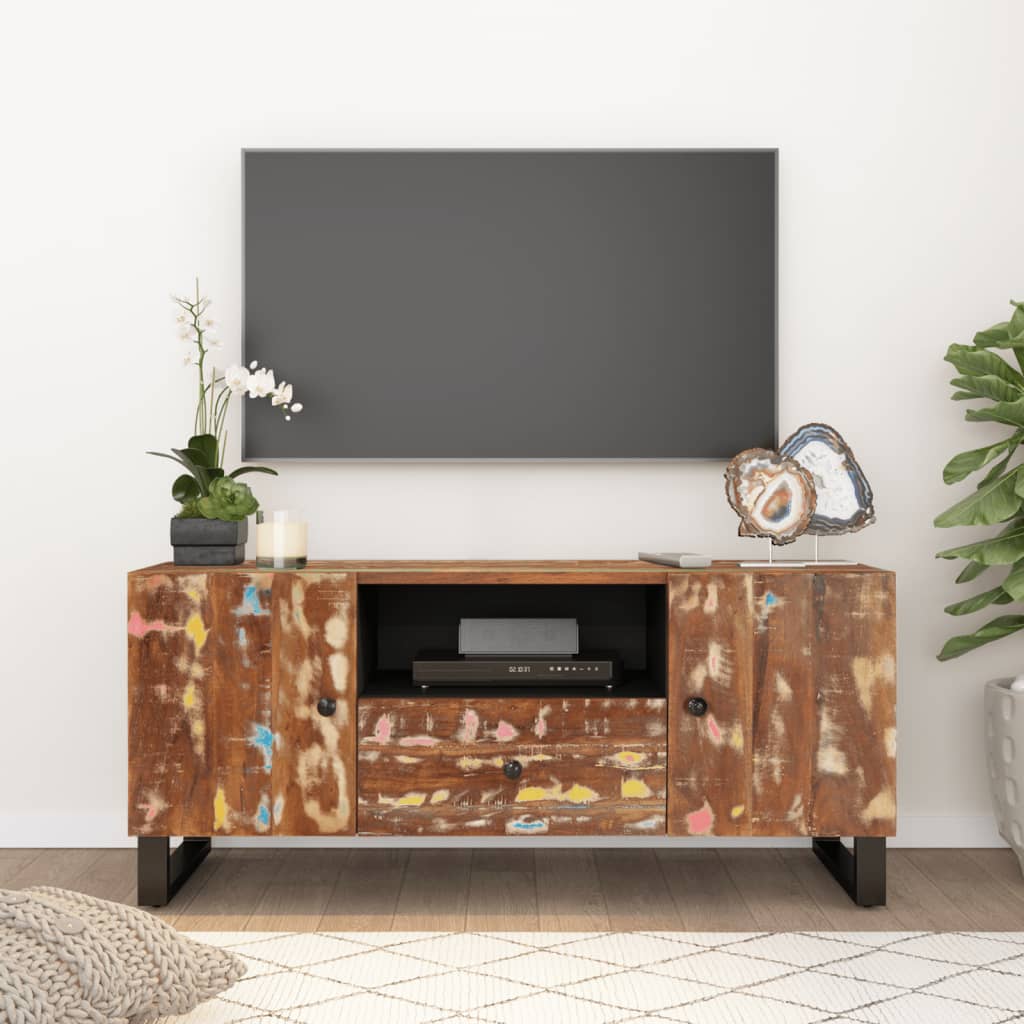 Móvel de TV 105x33,5x46 cm madeira recuperada/derivados madeira