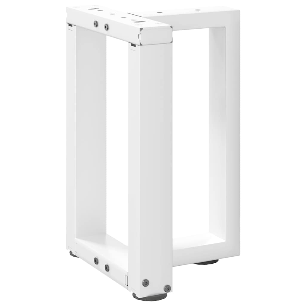 Pés para mesa de centro em forma de t, 2 peças, branco, 38x25x(42-43) cm, aço