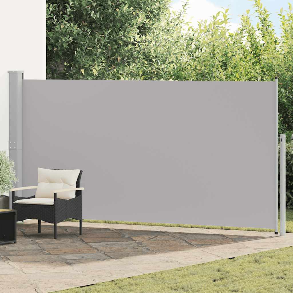 Toldo lateral retrátil 160 x 500 cm cinzento
