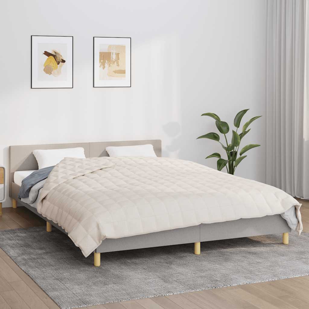 Manta pesada 11 kg 220x235 cm tecido creme-claro