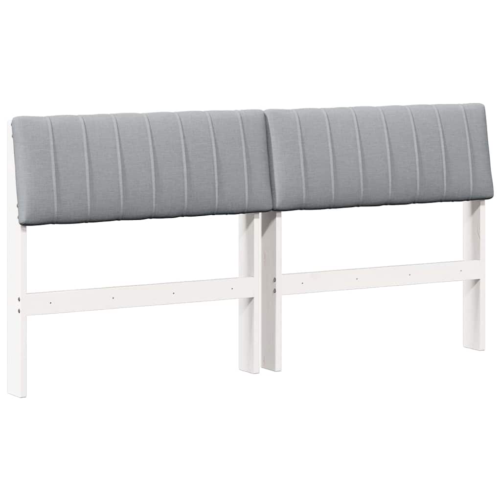 Cabeceira estofada cinzento-claro 160 cm