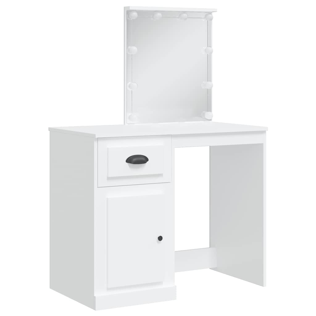 Toucador com luzes LED 90x42x132,5 cm branco