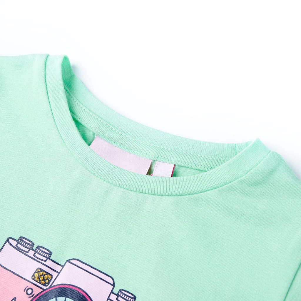 T-shirt de criança verde brilhante 116