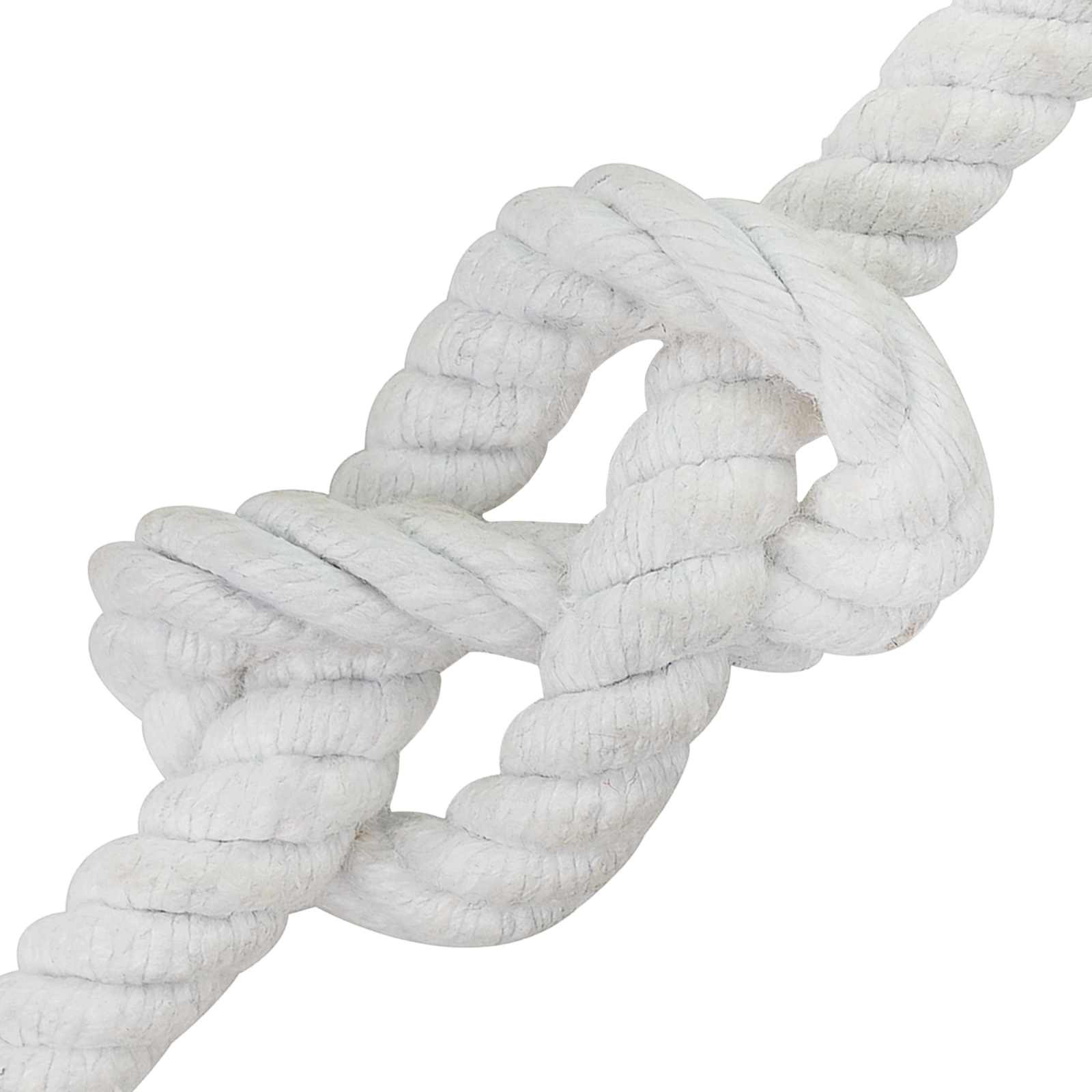 Corda de algodão 14 mm 25 m branco 100% algodão