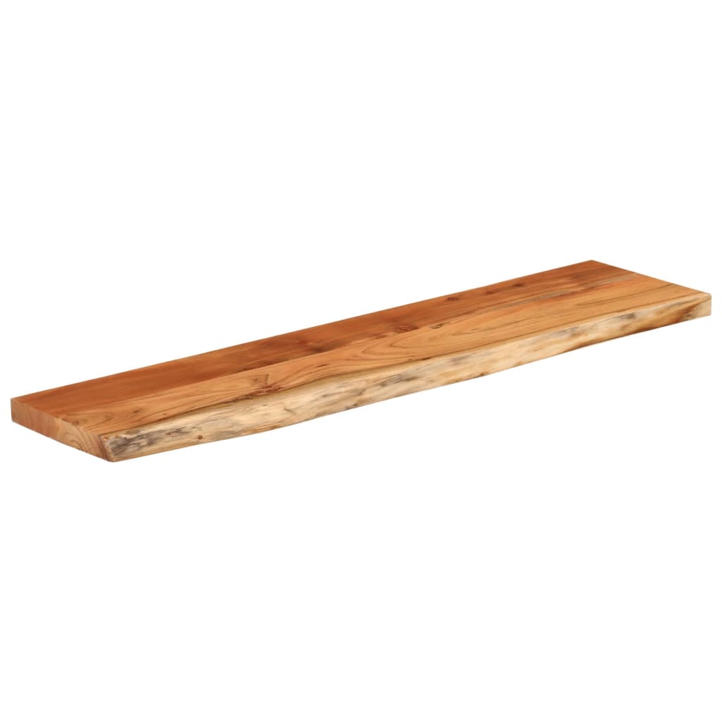 Prateleira de parede retangular 120x30x3,8 cm acácia maciça