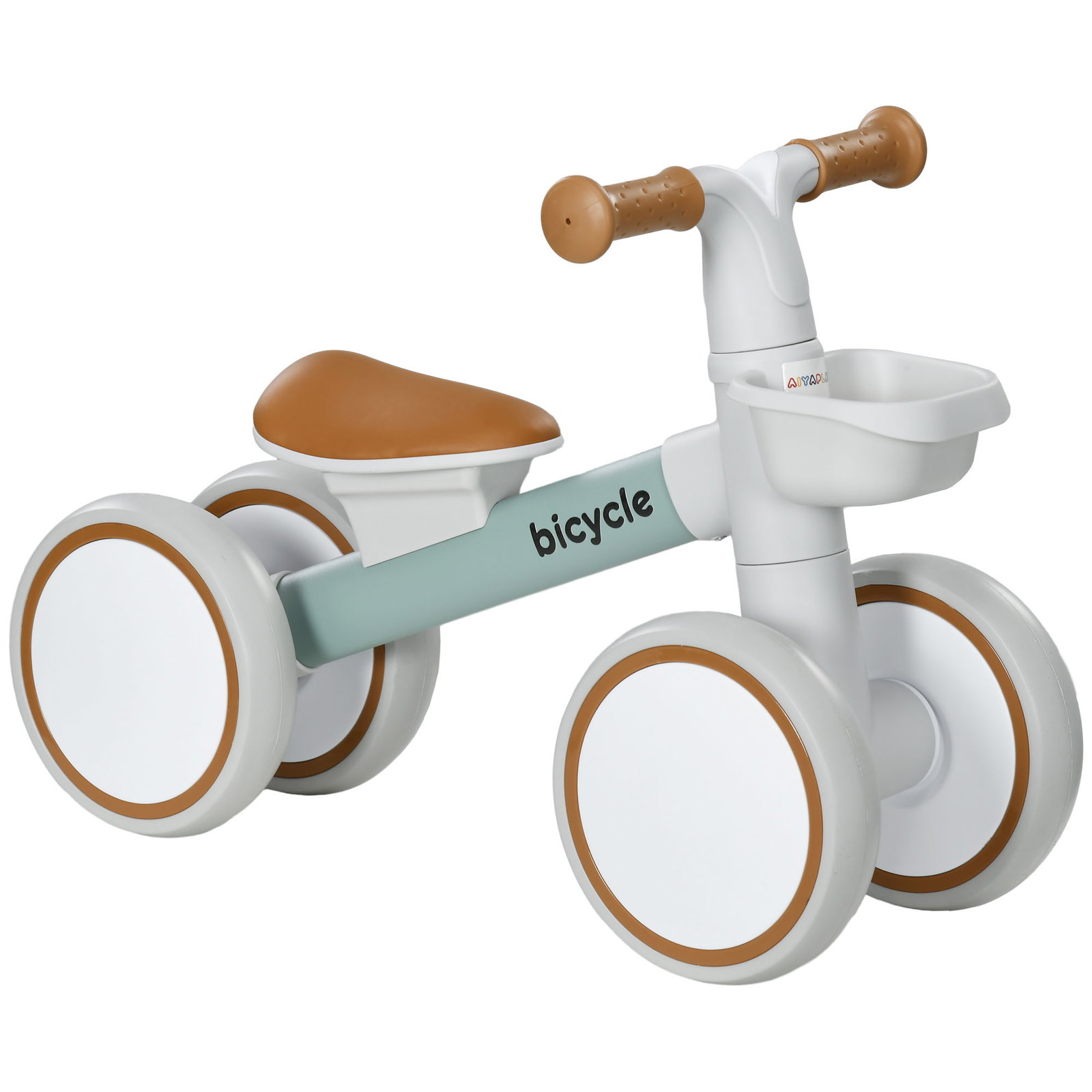 Bicicleta sem pedais para crianças de 12-36 meses bicicleta de equilíbrio com assento ajustável 56x27x39 cm verde