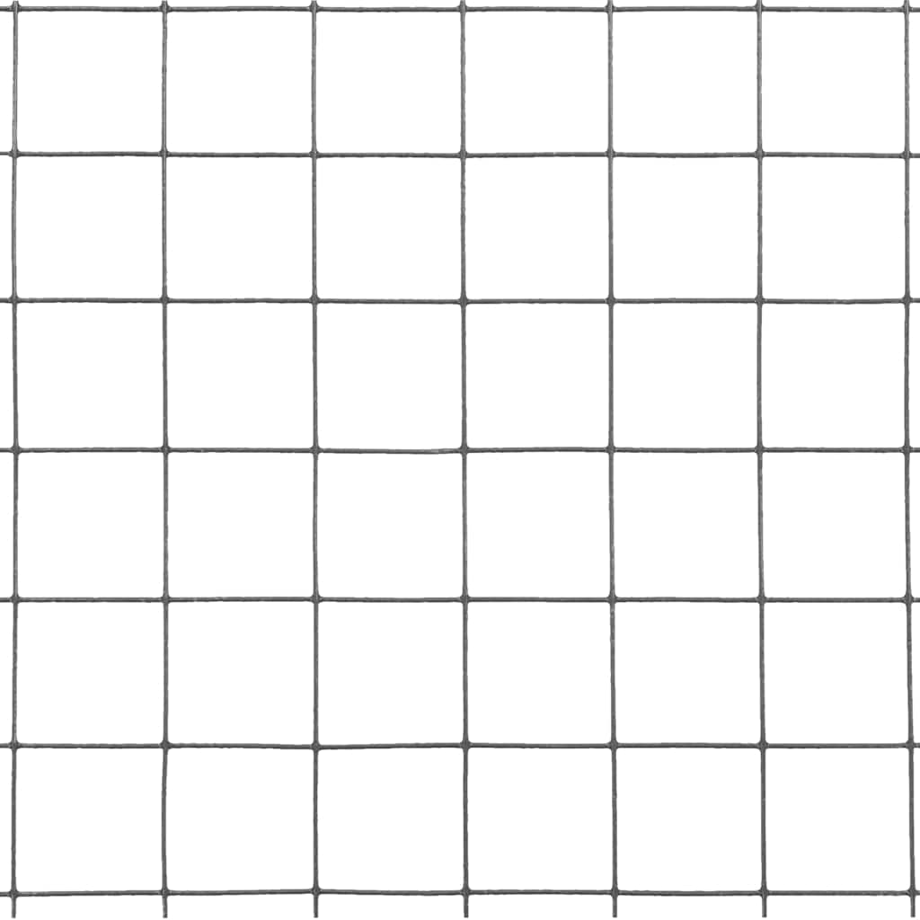 Cerca arame galinheiro 10x1 m aço c/ revestimento PVC cinzento
