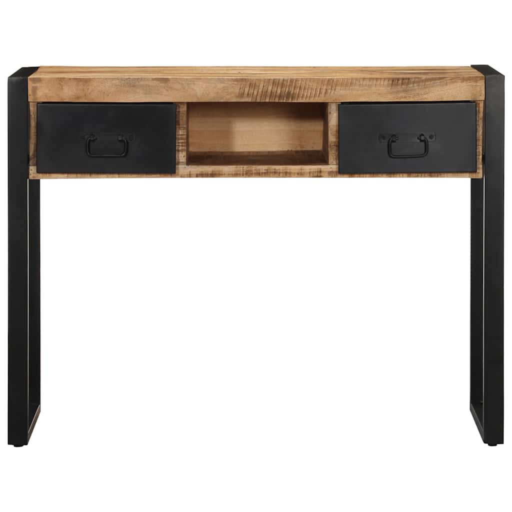 Mesa consola 100x35x75 cm manga de madeira áspera maciça