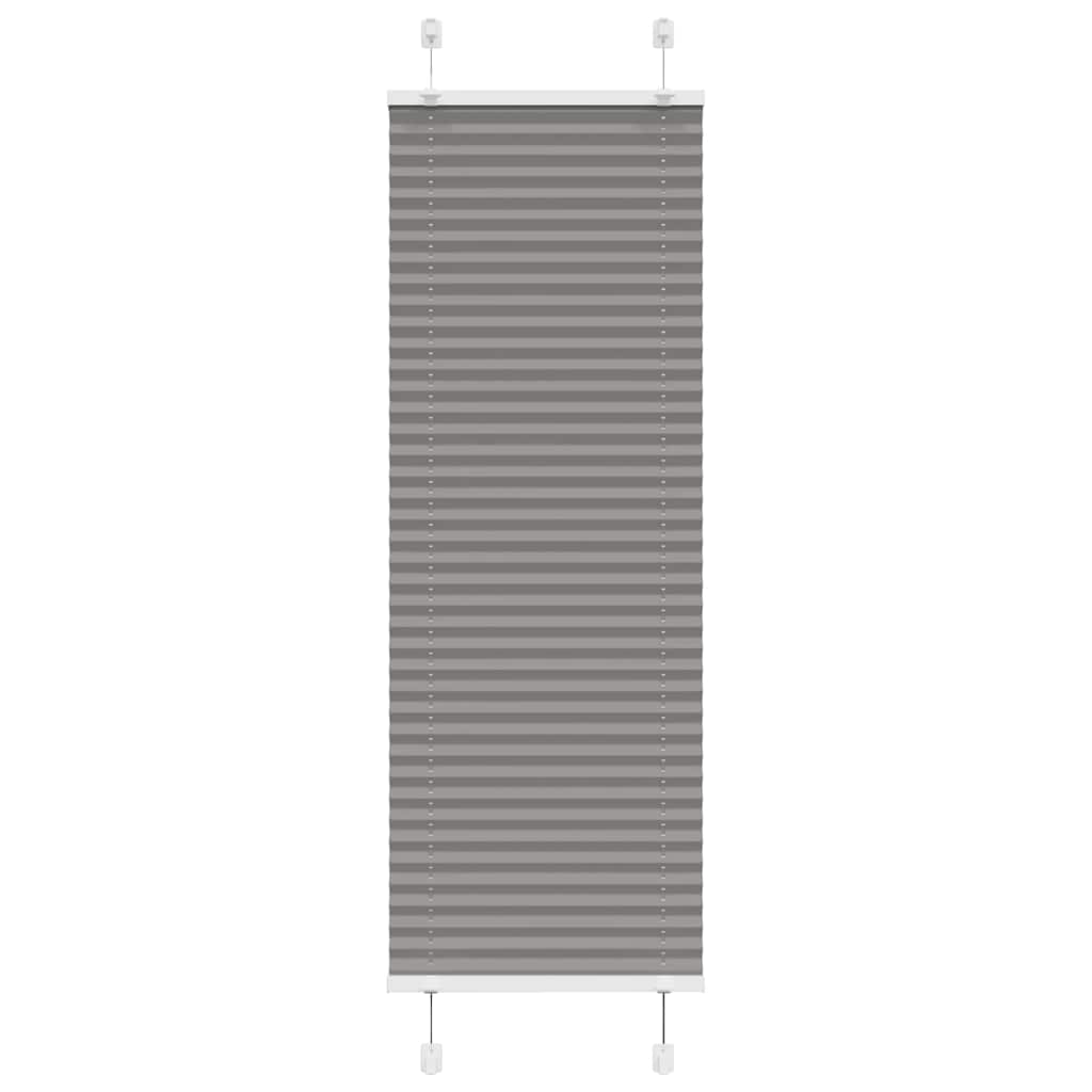 Antracite plissada cega 45x150 cm largura tecido 44,4 cm