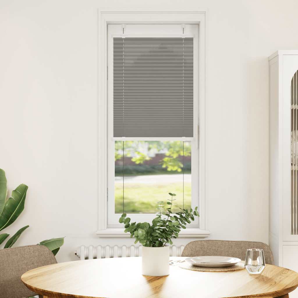 Antracite plissada cega 45x150 cm largura tecido 44,4 cm