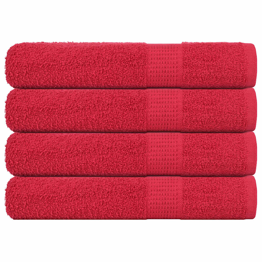 Toalhas frogn 4 pcs 100x200 cm 360 g/m² vermelho