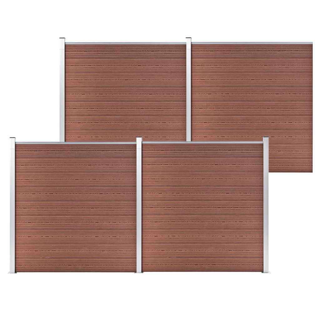 Painel de vedação para jardim 699x186 cm wpc castanho
