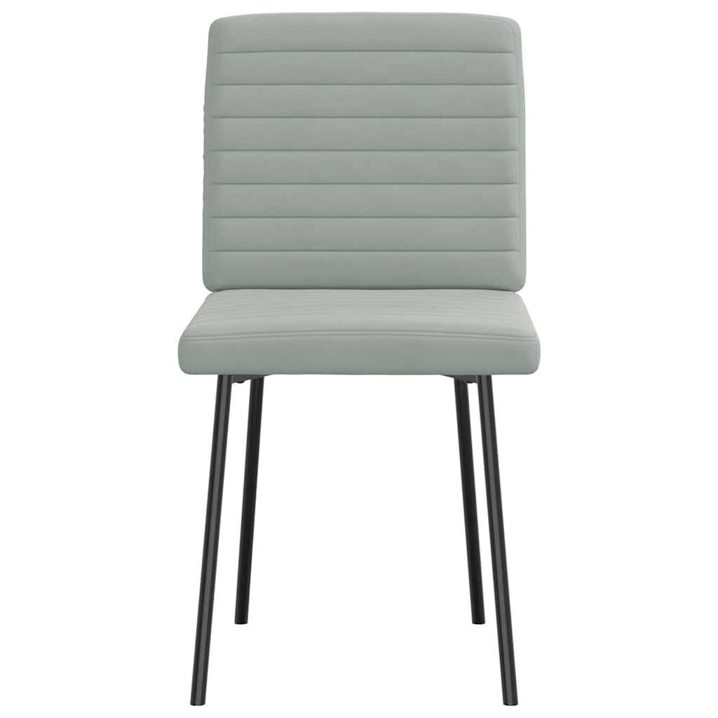 Cadeiras de jantar 4 pcs veludo cinzento-claro