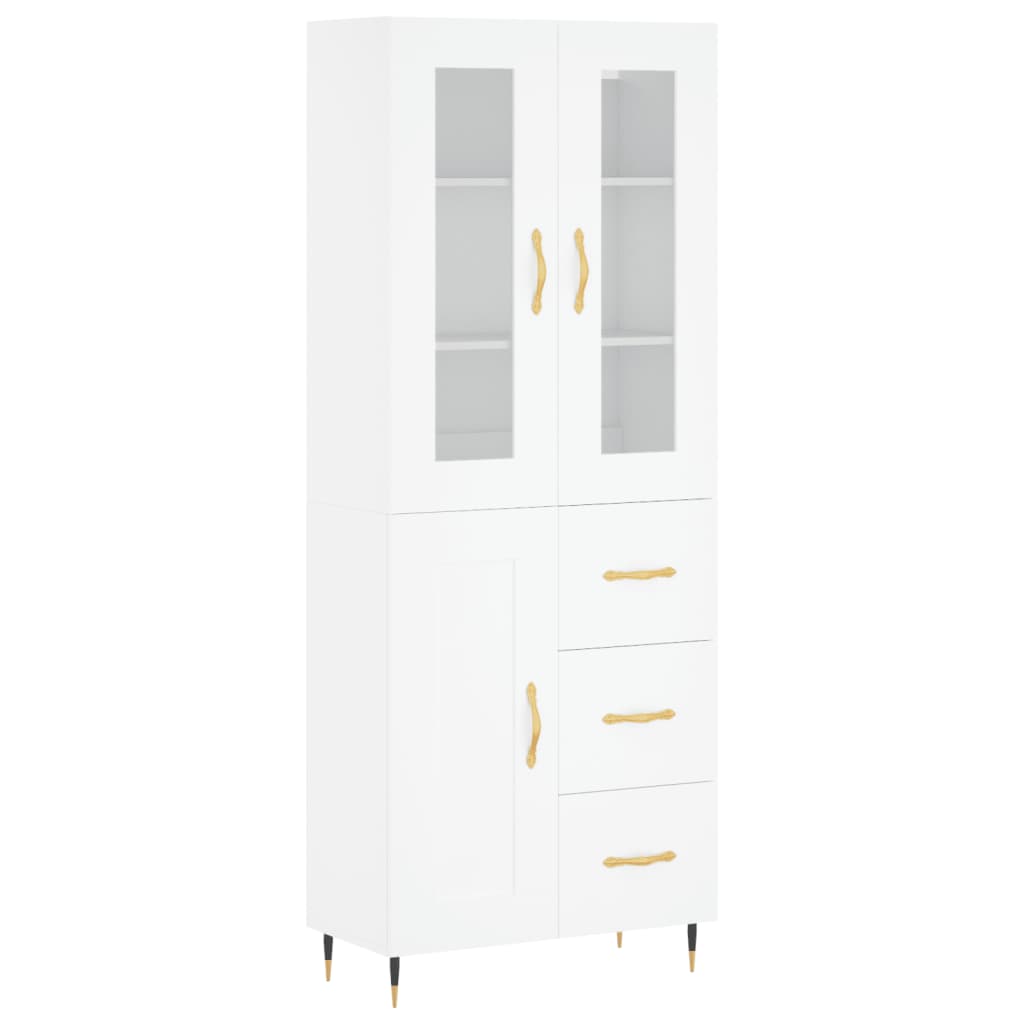 Armário alto 69,5x34x180 cm derivados de madeira branco