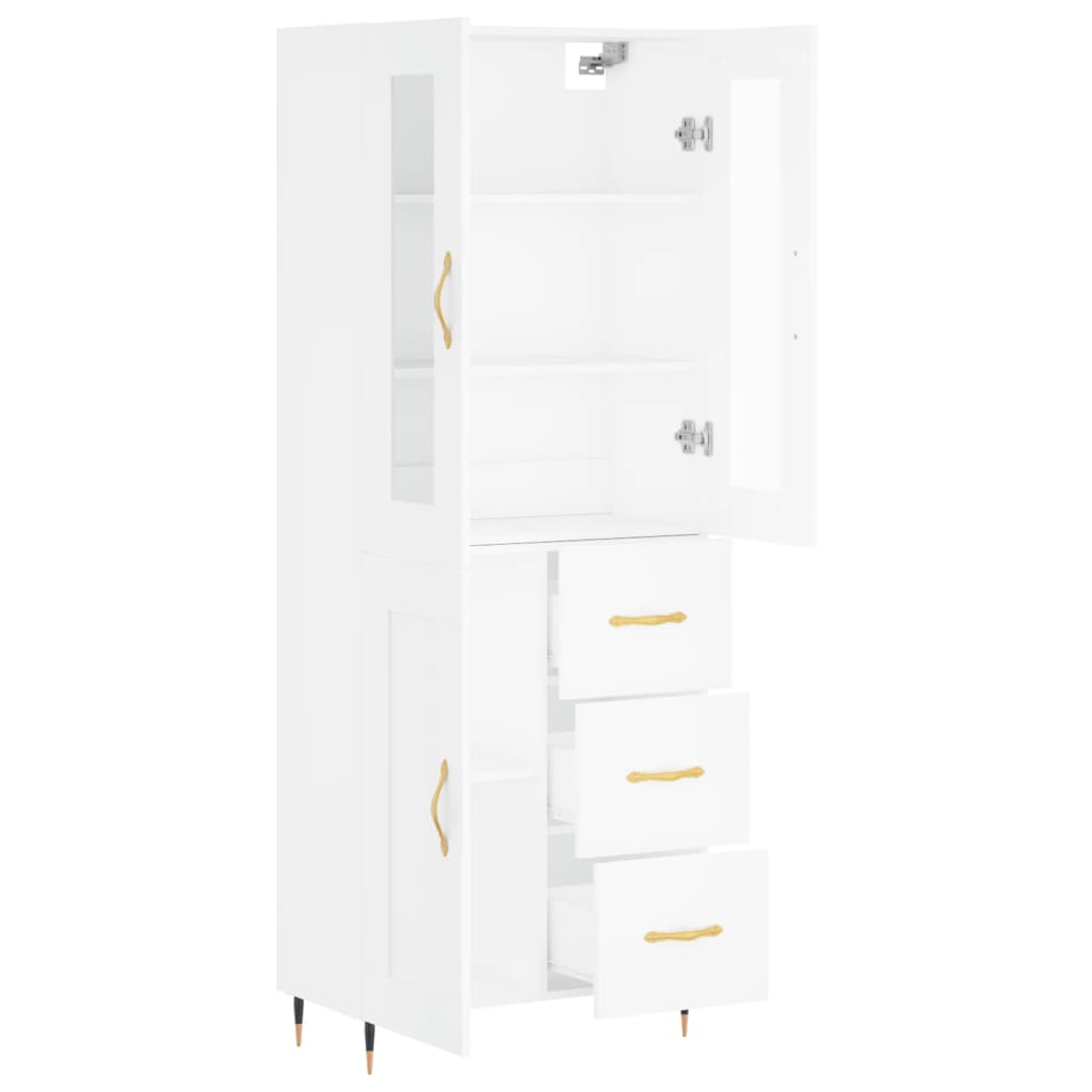 Armário alto 69,5x34x180 cm derivados de madeira branco