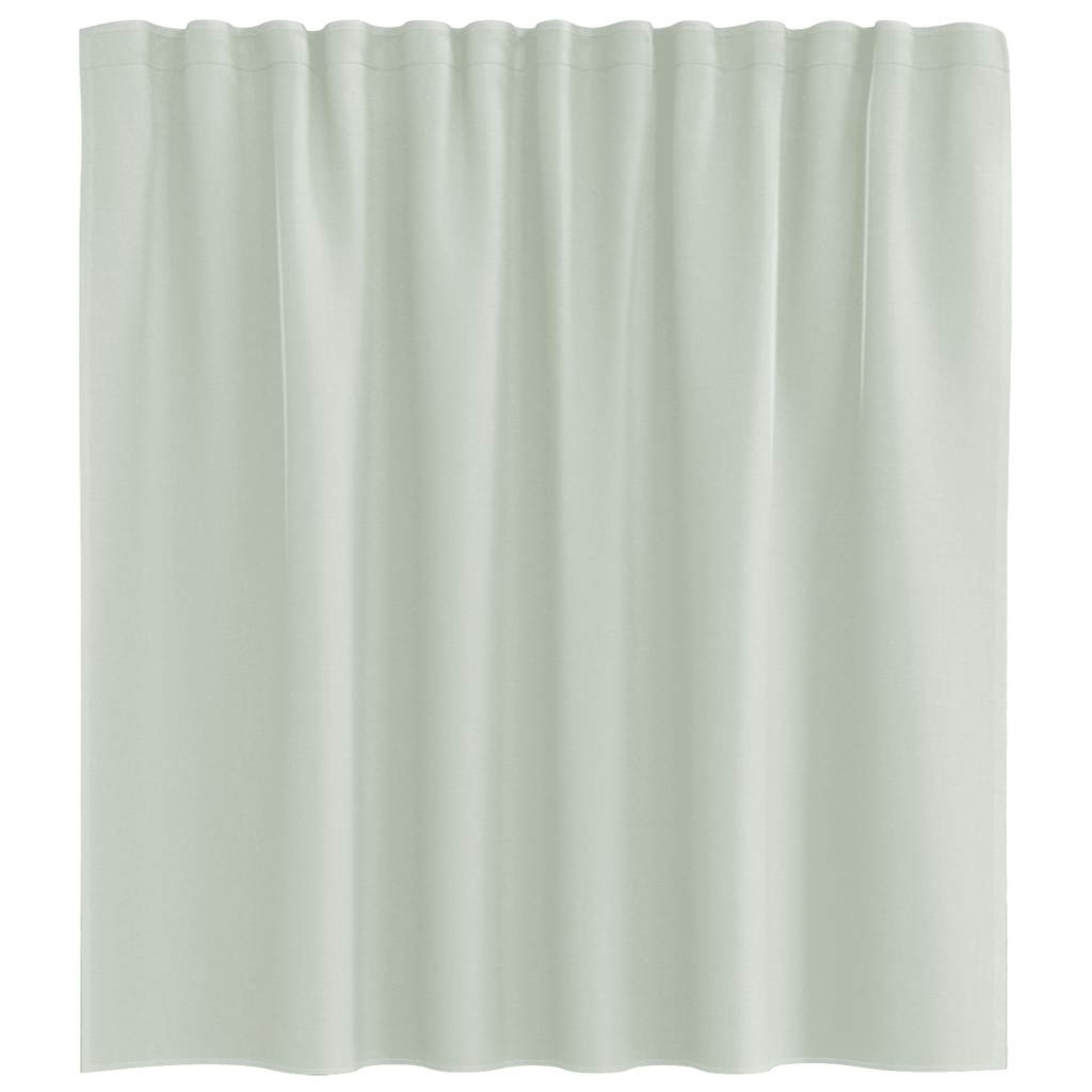Cortinas de voile com bolsos para varão 2 pcs cinzento-claro