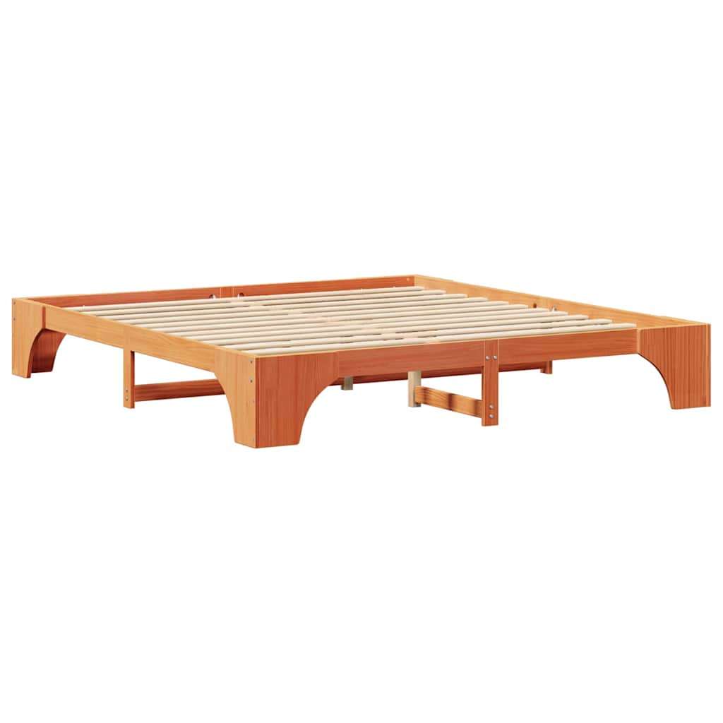 Estrutura da cama marrom cera 180 x 200 cm