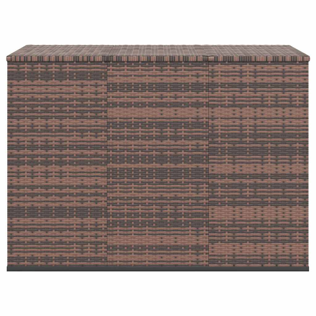 Caixa para almofadões de jardim 145x100x103 cm vime PE castanho