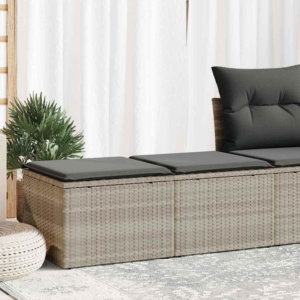 2 Pcs conjunto sofás de jardim c/ almofadões acácia e vime PE