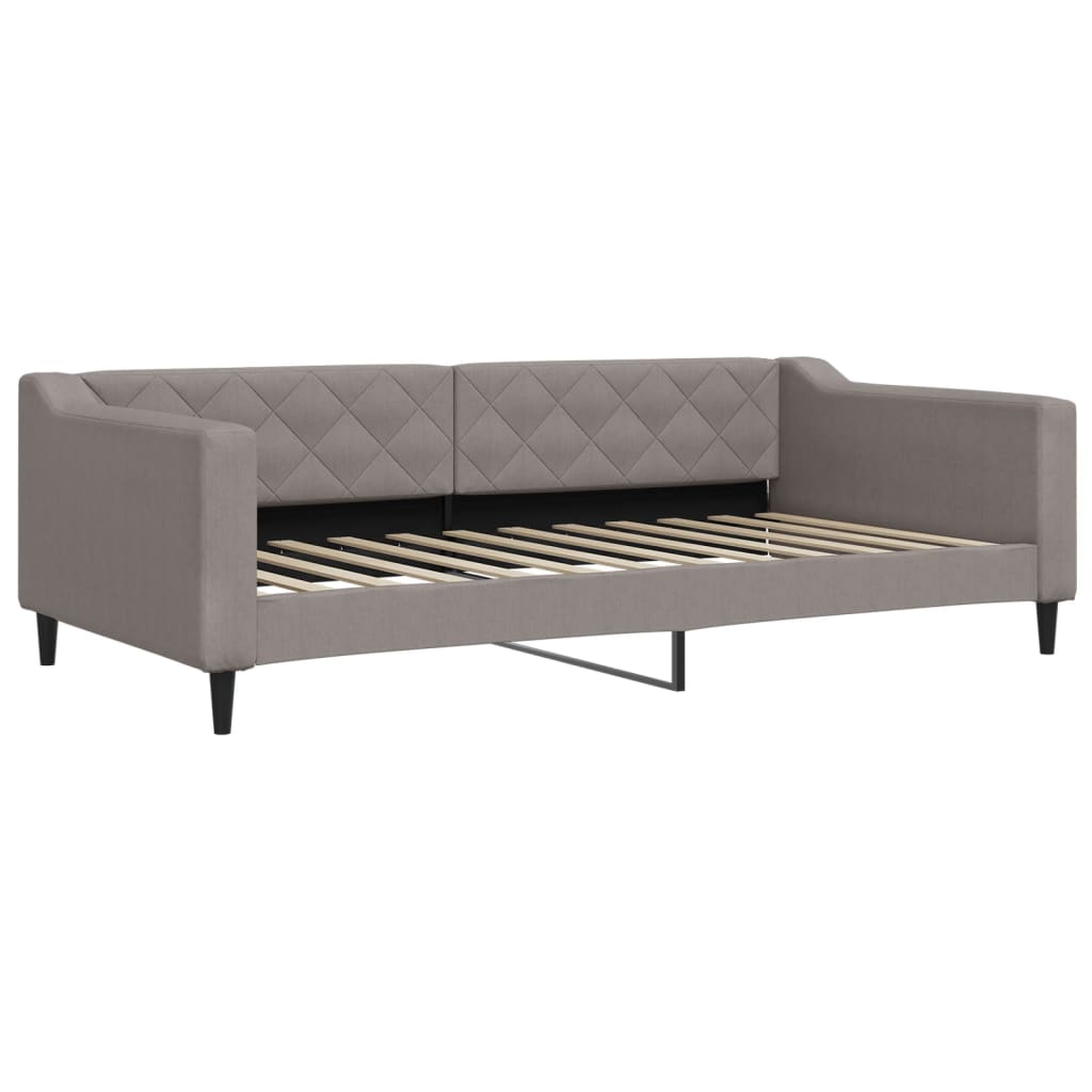 Sofá-cama c/ gavetão/gavetas 100x200cm tecido cinza-acastanhado