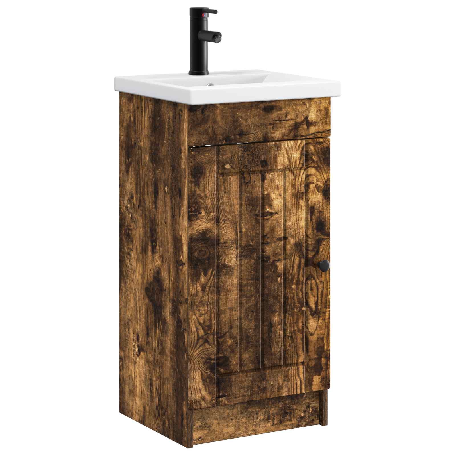 Gabinete de banheiro com pia carvalho fumado 42 x 40 x 84,5 cm