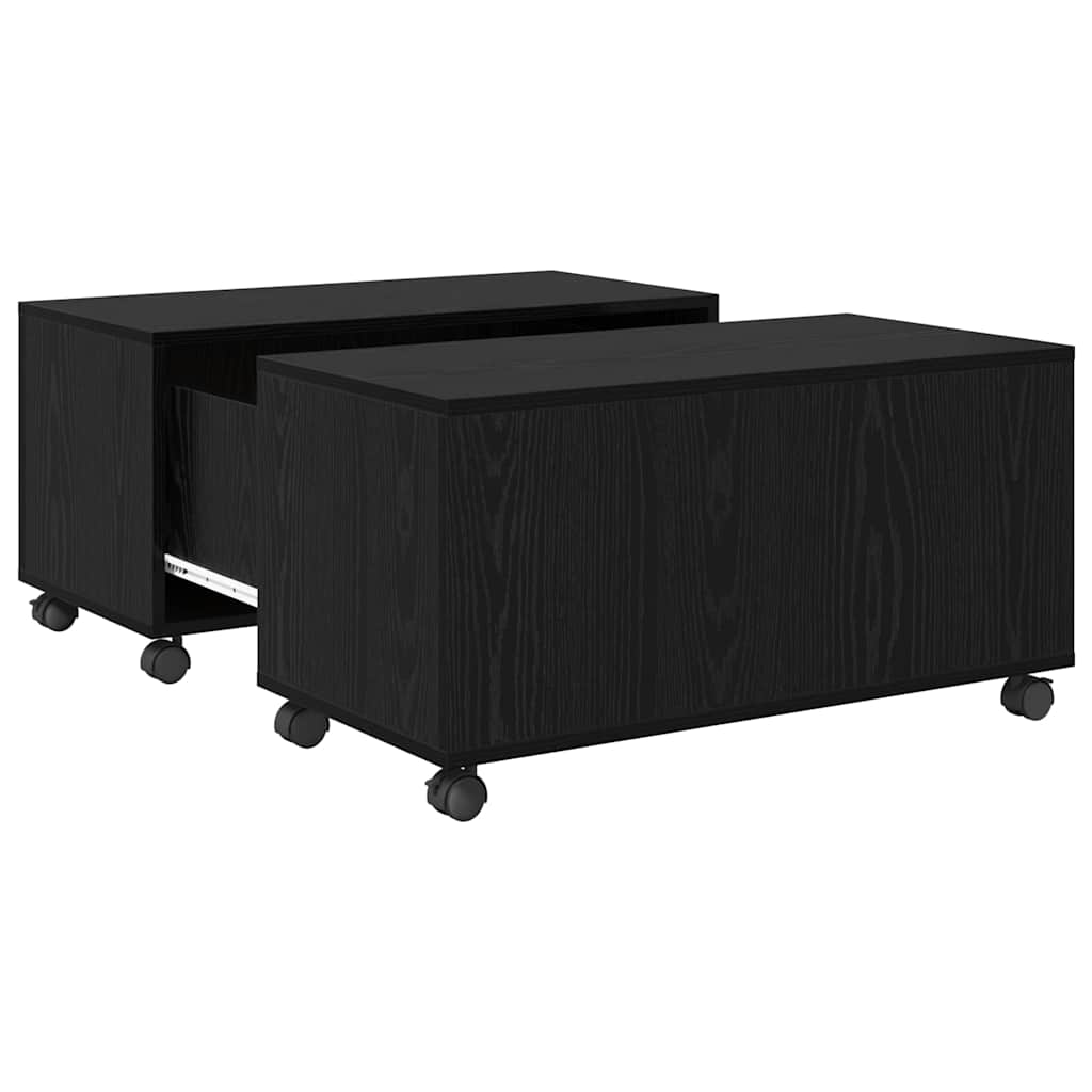 Mesa de centro carvalho preto 75 x 75 x 38 cm