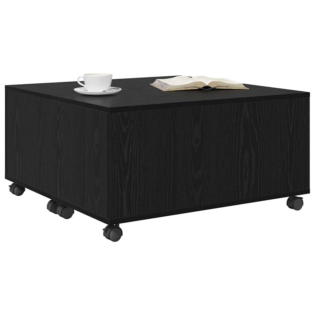 Mesa de centro carvalho preto 75 x 75 x 38 cm