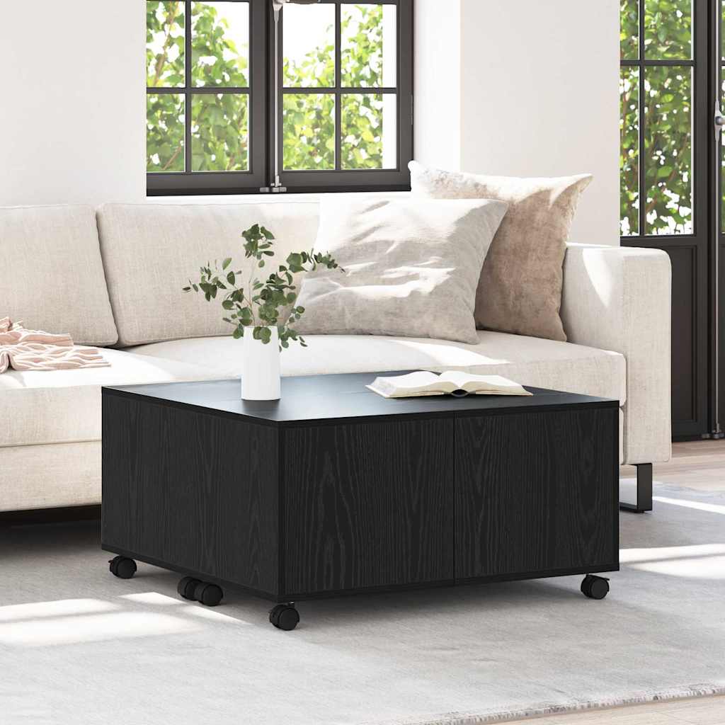 Mesa de centro carvalho preto 75 x 75 x 38 cm