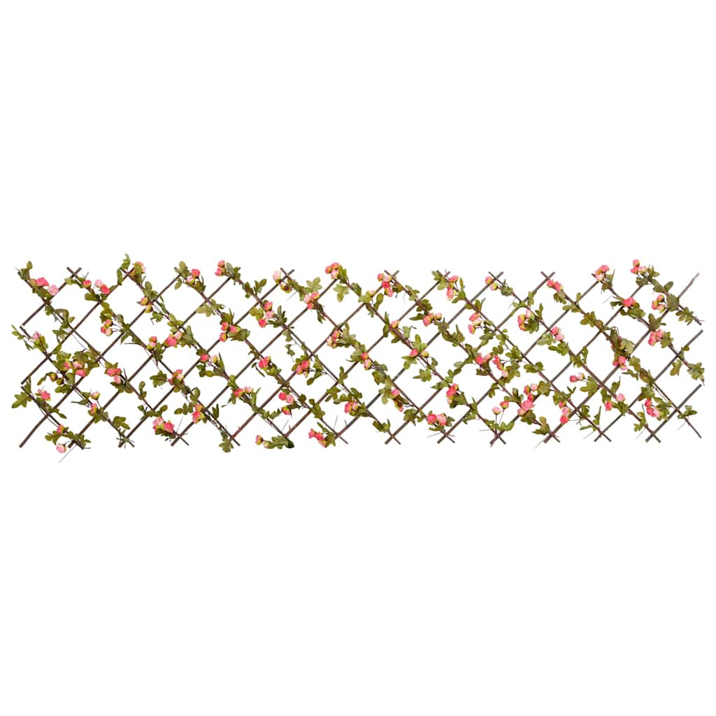 Treliça hera artificial extensível 5 pcs 180x60 cm rosa escuro