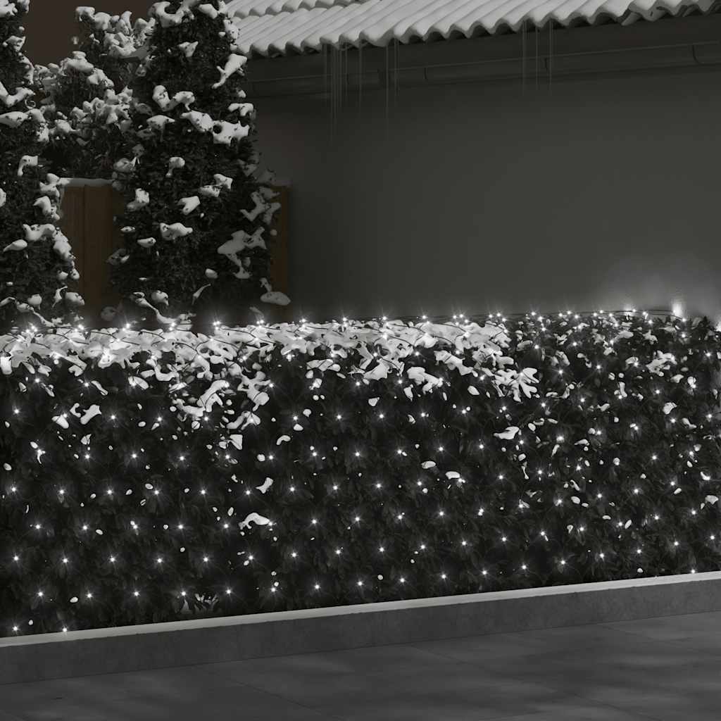 Rede luzes de natal 3x2 m 204 luzes LED int/ext branco frio
