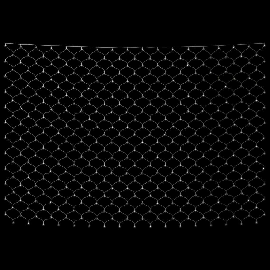 Rede luzes de natal 3x2 m 204 luzes LED int/ext branco frio