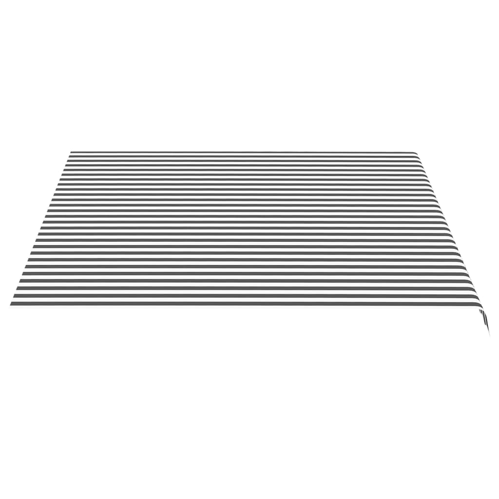 Tecido de substituição para toldo antracite e branco 400x350 cm poliéster