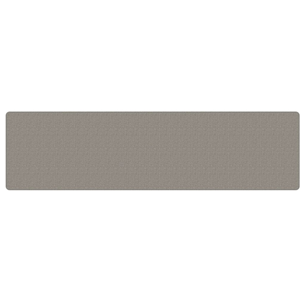 Tapete/passadeira 80x300 cm aspeto sisal prateado