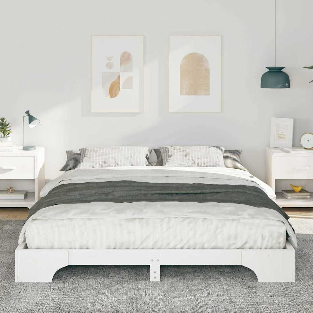 Estrutura da cama branco 160 x 220 cm