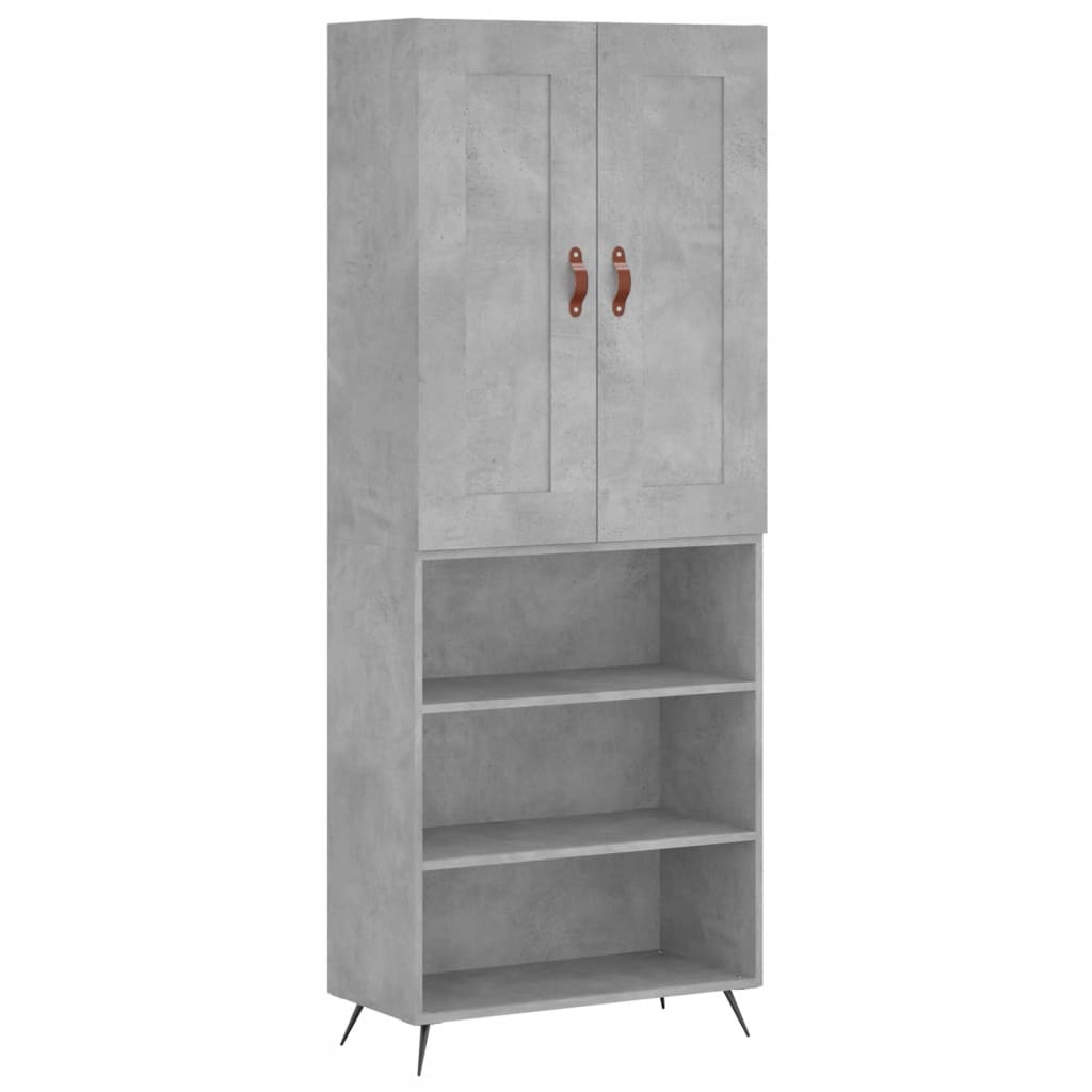 Armário alto 69,5x34x180 cm derivados de madeira cinza cimento