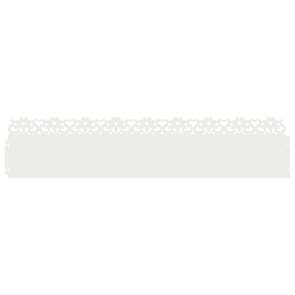 Delimitadores de relvado 20 unid. 103 x 0,05 x 22 cm aço branco