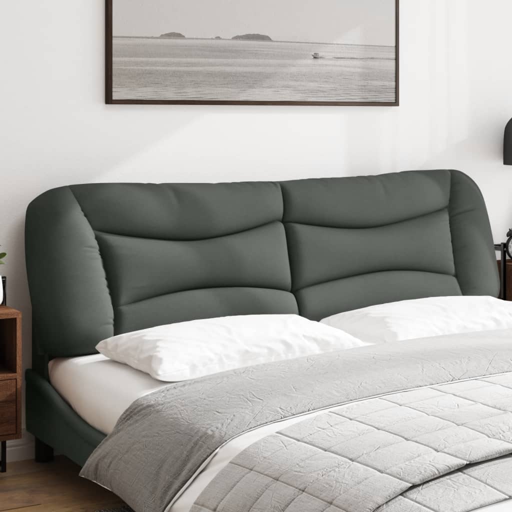 Almofadão de cabeceira hvar 180 cm tecido cinzento-escuro