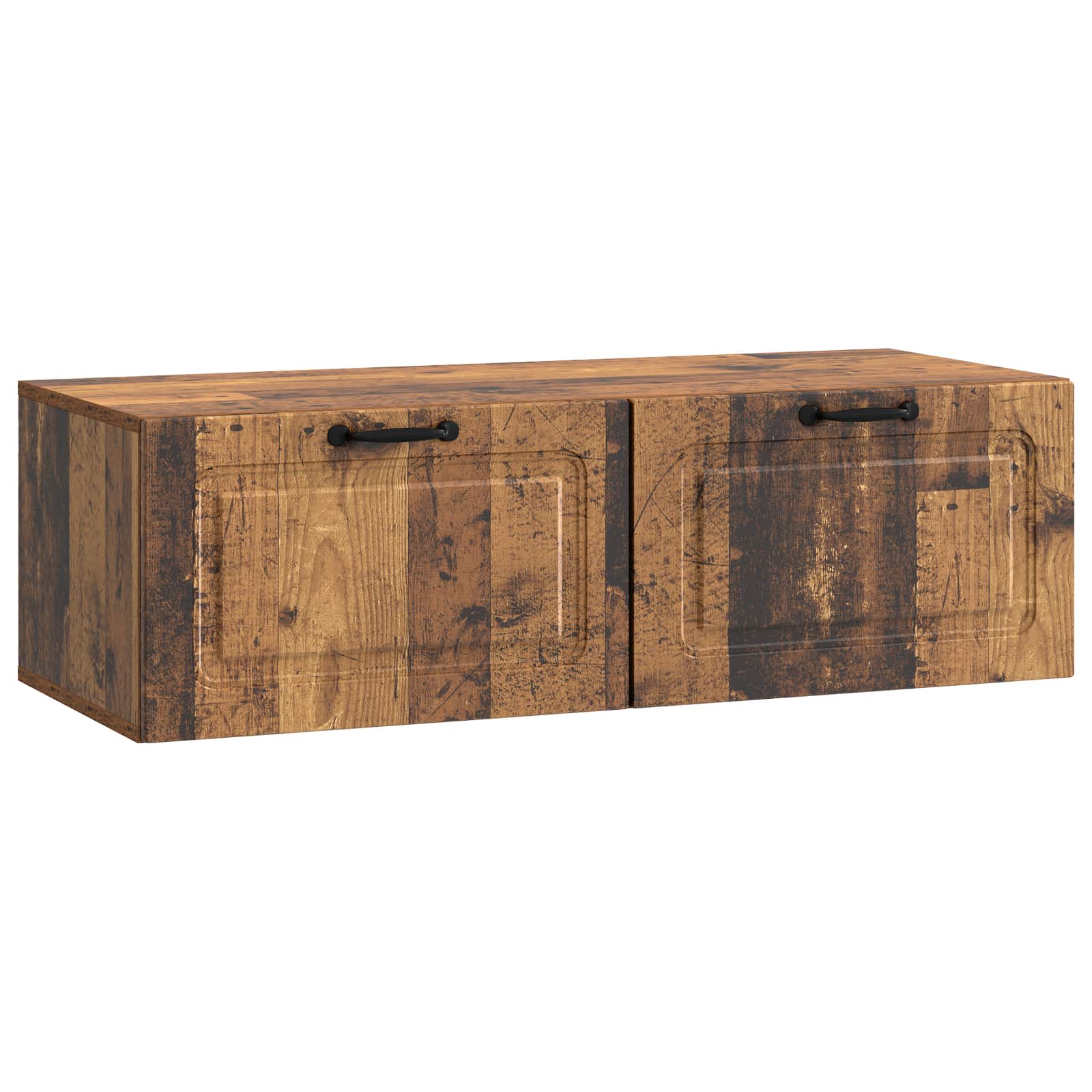Gabinete de TV de parede madeira antiga 98 x 41 x 30 cm