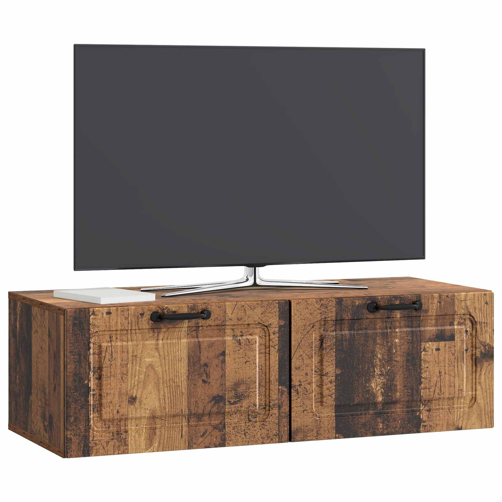 Gabinete de TV de parede madeira antiga 98 x 41 x 30 cm